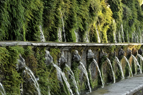 Gargoyles, Avenue of a Hundred Fountains, Viale delle Cento Fontane, Renaissance garden of the
