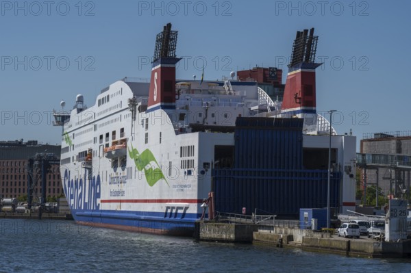 Stena Line ferry at Schwedenkai, harbour, Kiel, Kiel Fjord, Baltic Sea, Schleswig-Holstein, Germany