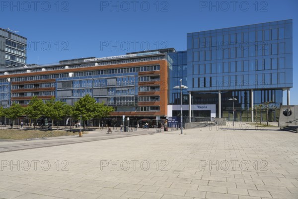 Modern Capita office building at Germaniahafen, Museum Harbour, Kiel, Kiel Fjord, Baltic Sea,