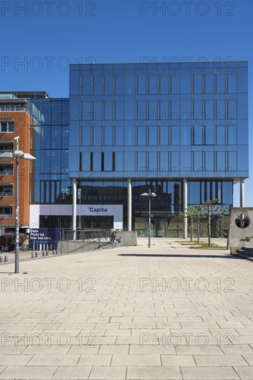 Modern Capita office building at Germaniahafen, Museum Harbour, Kiel, Kiel Fjord, Baltic Sea,
