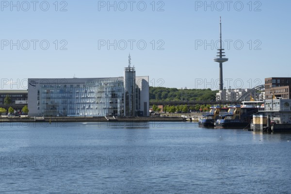 Hörn Campus, modern office building, Querkai, Germaniahafen, Kiel, Kiel Fjord, Baltic Sea,