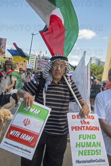 Detroit, Michigan USA - 28 June 2025 - Protesters rallied at the Federal Building and then marched