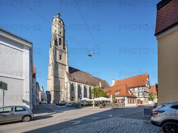 The church of St George with the steeple called Daniel, in the historic old town, Nördlingen,