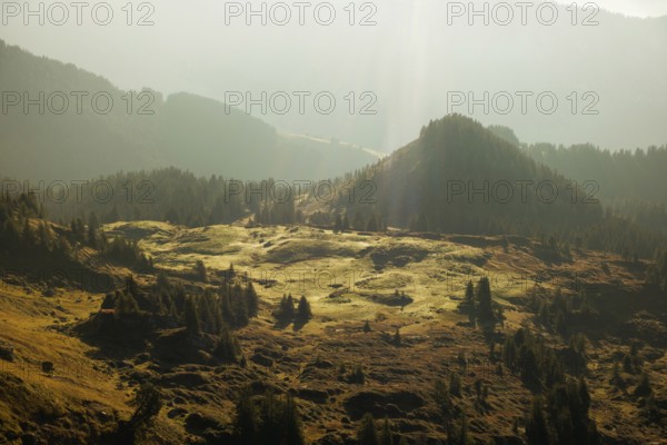 Diffuse incidence of light... High plateau (Swiss Alps) in the Bernese Oberland, immerses the