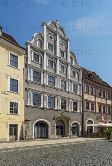 Gabled house with Renaissance facade at Untermarkt - Lower Market Square, Görlitz, Goerlitz,