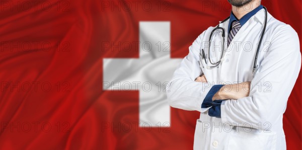 Switzerland national health system. Switzerland health and medical insurance concept