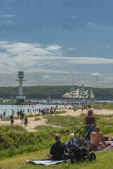 Windjammer parade 2025 on the Kiel Fjord at the end of Kiel Week, tall ships, three-master, sail