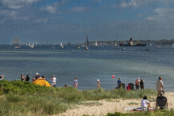 Windjammer parade 2025 on the Kiel Fjord at the end of the Kiel Week, tall ships, three-master,
