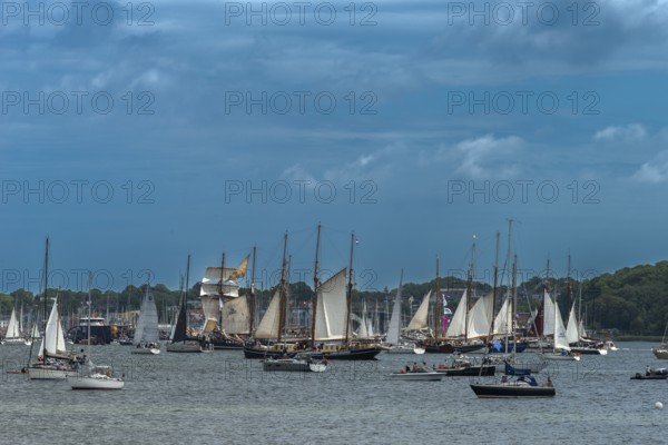 Windjammer Parade 2025 on the Kiel Fjord at the end of Kiel Week, tall ships, three-masters,