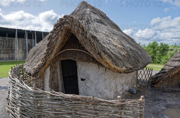 The replicas of Neolithic houses are part of the Neolithic Living and Houses exhibition at the
