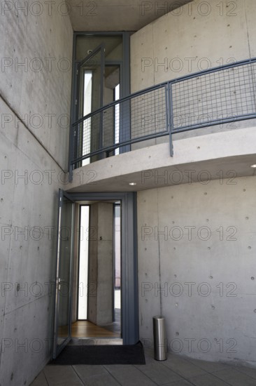 Conference pavilion, conference building, entrance area, architect Tadao Ando, Vitra Campus, Vitra