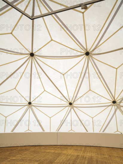 Geodesic dome, tent, Dome event space, interior view, architect Richard Buckminster Fuller, Vitra