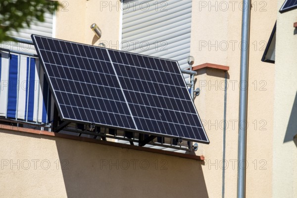 Balcony power plant on an apartment building