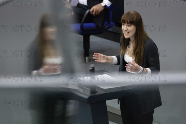 Berlin, Germany - 24.6.2025: Heidi Reichinnek from Die Linke responds to the government statement