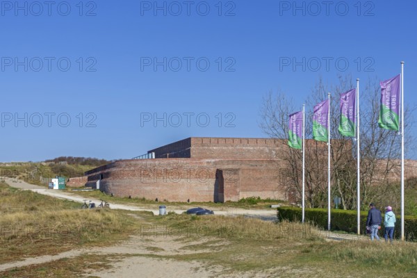 Fort Napoleon, polygonal fort of the Napoleonic era in the dunes at Ostend, Oostende, West