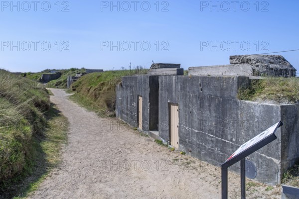 German WWI gun ammunition depot bunker at Battery Aachen, Raversyde Atlantikwall, Atlantic Wall
