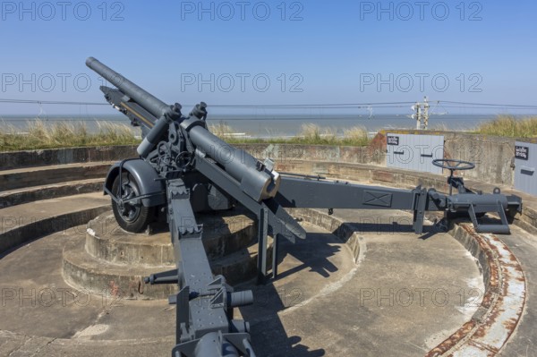 Canon de 12 cm L mle 1931, 120mm Howitzer, Belgian field gun at Saltzwedel-neu Battery, Raversyde
