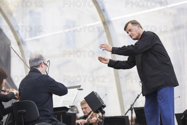 Conductor Christian Thielemann at the Staatsoper fÃ¼r alle, a free open-air concert with conductor