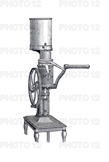 Dairy industry, butter production, baby separator, around 1860, digitally improved reproduction of