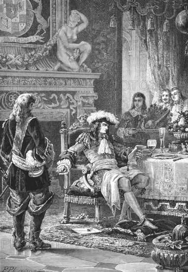 William III of Orange (1659-1702) receives the envoys of the nobility who favoured him, castle,