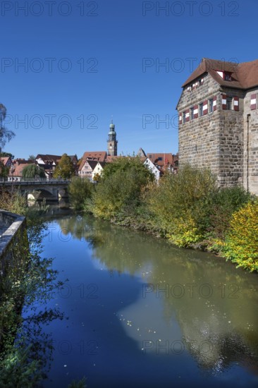 Wenzelburg, Laufer Kaiserburg, built around 1350, Lauf an der Pegnitz, in the back the Johannis