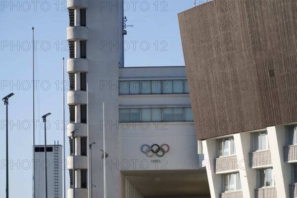 Tower with external staircase, Olympic Stadium, architects Yrjö Lindegren and Toivo Jäntti,