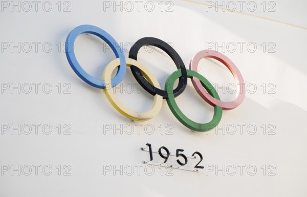 Olympic Rings 1952, Olympic Stadium or Finnish Olympic Stadium, architects Yrjö Lindegren and Toivo
