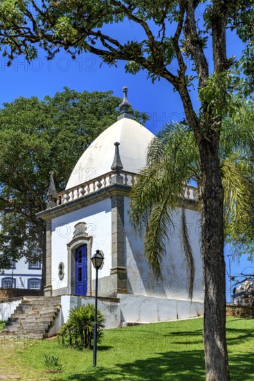 One of the many chapels in the sanctuary of Bom Jesus do Matosinhos in the city of Congonhas, Minas