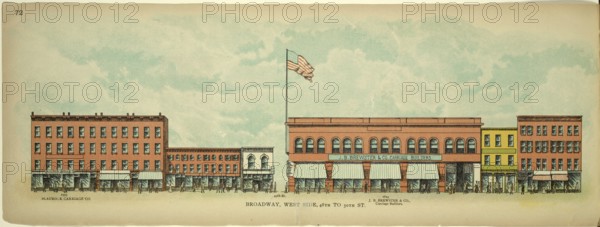 Broadway, West Side, 48th to 50th Street, New York, Manhattan, America, USA, historic, authentic,
