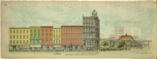 Broadway, West Side, 31th to 34th Street, New York, Manhattan, America, USA, historic, authentic,