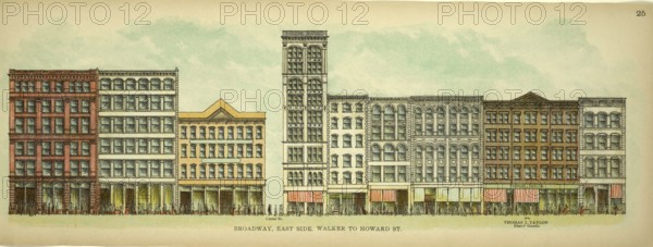Broadway, East Side, Walker to Howard Street, New York, Manhattan, America, USA, historical,