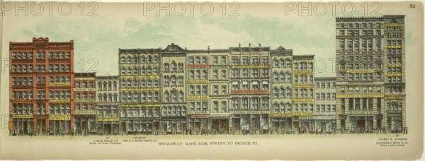 Broadway, East Side, Spring to Prince Street, New York, Manhattan, America, USA, historic,