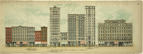 Broadway, East Side, Chambers to Pearl Street, New York, Manhattan, America, USA, historic,