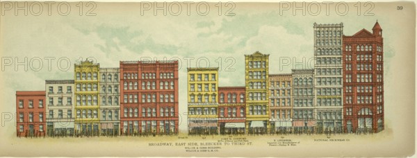 Broadway, East Side, Bleecker to Third Street, New York, Manhattan, America, USA, historical,
