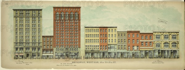 Broadway, West Side, 25th to 27th Street, New York, Manhattan, America, USA, historic, authentic,