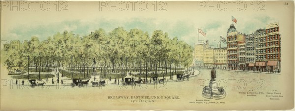 Broadway, East Side, Union Square, 14th to 17th Street, New York, Manhattan, America, USA,