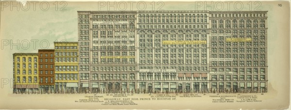 Broadway, East Side, Prince to Houston Street, New York, Manhattan, America, USA, historic,