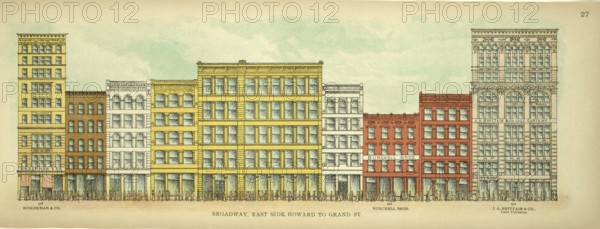 Broadway, East Side, Howard to Grand Street, New York, Manhattan, America, USA, historic,