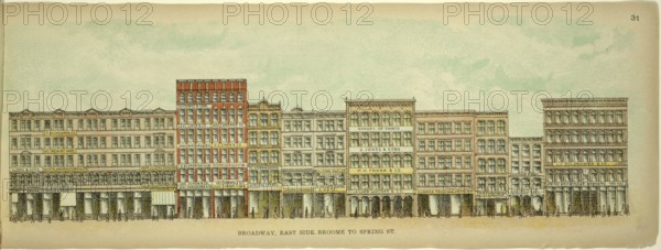 Broadway, East Side, Broome to Spring Street, New York, Manhattan, America, USA, historic,