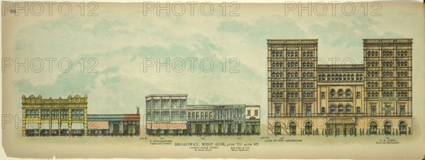 Broadway, West Side, 37th to 40th Street, New York, Manhattan, America, USA, historic, authentic,