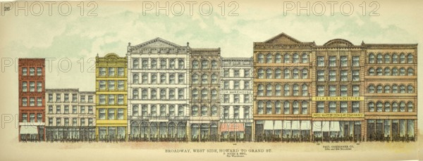 Broadway, West Side, Howard to Grand Street, New York, Manhattan, America, USA, historic,