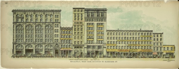 Broadway, West Side, Houston to Bleecker Street, New York, Manhattan, America, USA, historic,