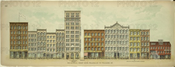 Broadway, West Side, Franklin to Walker Street, New York, Manhattan, America, USA, historic,
