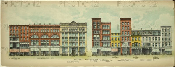 Broadway, West Side, 8th to 10th Street, New York, Manhattan, America, USA, historic, authentic,