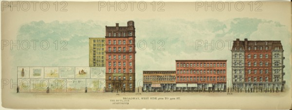 Broadway, West Side, 56th to 59th Street, New York, Manhattan, America, USA, historic, authentic,