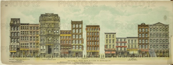Broadway, West Side, Walker to Howard Street, New York, Manhattan, America, USA, historical,