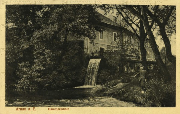 The Hammermühle in Arnau a.E, today the town of Hostinne in the Trutnov District in the Czech