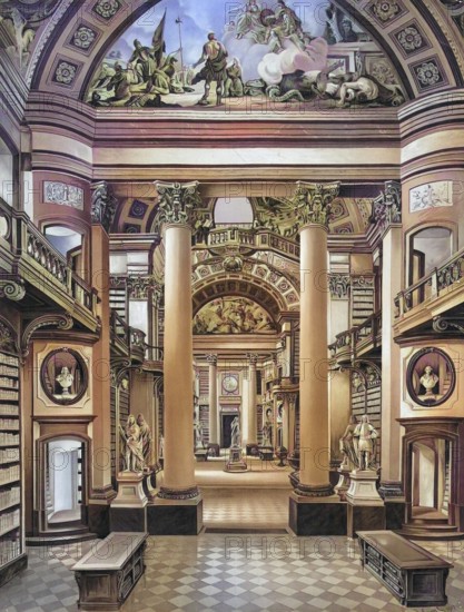 Austrian National Library (ONB), which was originally founded as the Imperial Court Library, 1883,