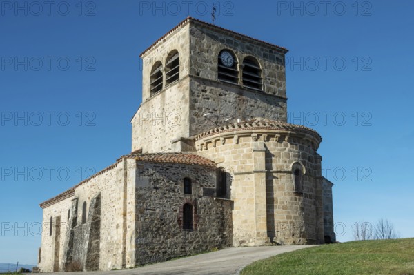 Natural regional park of Livradois Forez. Roman church Saint-Hilaire of Saint-Hilaire village.