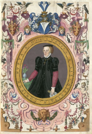 Ursula von Lichtenstein zu Carneid (1542 - 1573), a member of the famous Augsburg Fugger family,